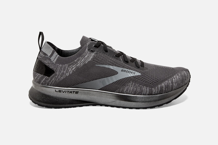 Brooks Men's Levitate 4 Road Running Shoes Black/Grey/Black GOME-81094